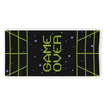 8-Bit Game Over Print Beach Towel