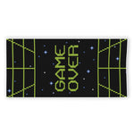 8-Bit Game Over Print Beach Towel