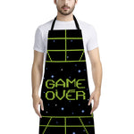 8-Bit Game Over Print Bib Apron With Pocket