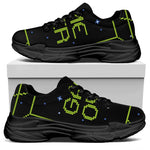 8-Bit Game Over Print Black Chunky Shoes
