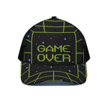 8-Bit Game Over Print Black Mesh Trucker Cap