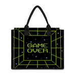 8-Bit Game Over Print Canvas Tote Bag