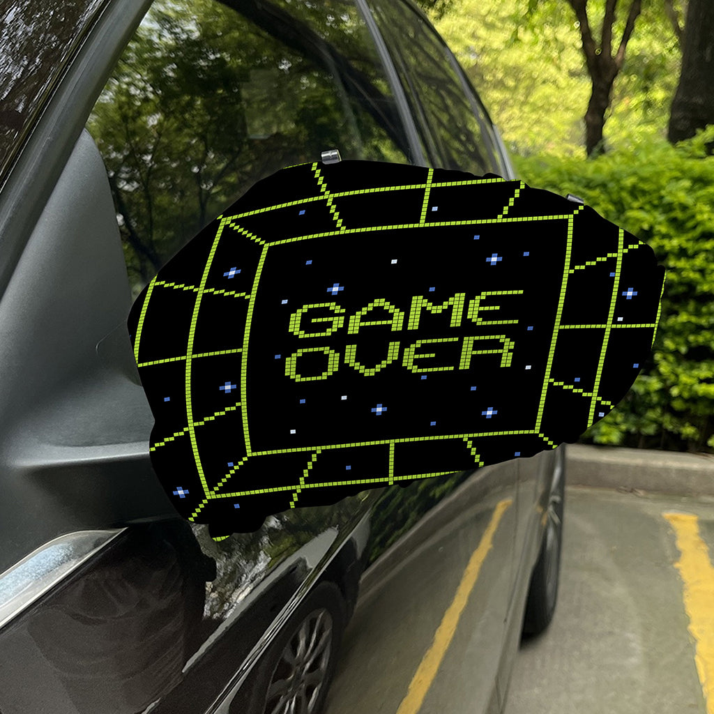 8-Bit Game Over Print Car Side Mirror Covers