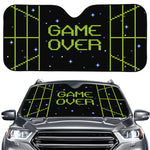 8-Bit Game Over Print Car Windshield Sun Shade