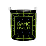 8-Bit Game Over Print Collapsible Laundry Basket