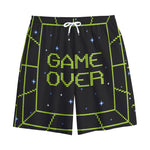 8-Bit Game Over Print Cotton Shorts