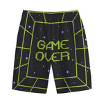 8-Bit Game Over Print Cotton Shorts