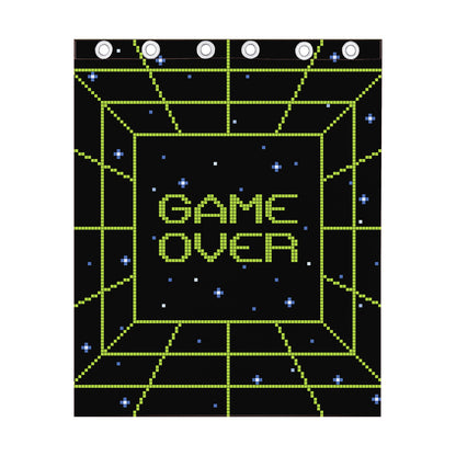 8-Bit Game Over Print Curtain