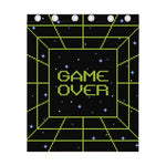 8-Bit Game Over Print Curtain