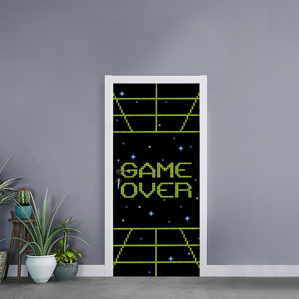8-Bit Game Over Print Door Sticker