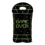 8-Bit Game Over Print Double Neoprene Wine Tote