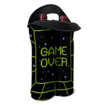 8-Bit Game Over Print Double Neoprene Wine Tote