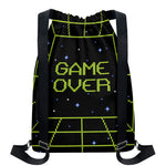 8-Bit Game Over Print Drawstring Backpack