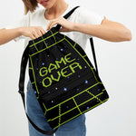 8-Bit Game Over Print Drawstring Backpack