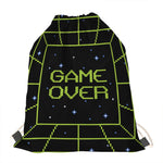 8-Bit Game Over Print Drawstring Bag