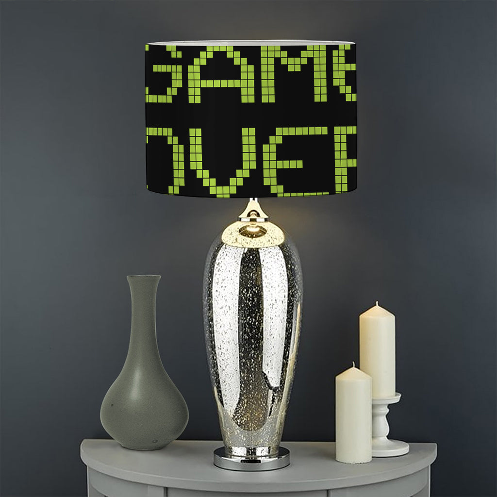 8-Bit Game Over Print Drum Lamp Shade