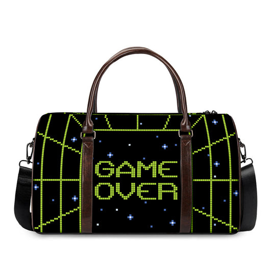 8-Bit Game Over Print Duffle Bag