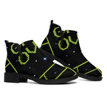 8-Bit Game Over Print Flat Ankle Boots