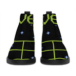8-Bit Game Over Print Flat Ankle Boots