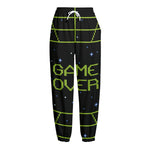 8-Bit Game Over Print Fleece Lined Knit Pants