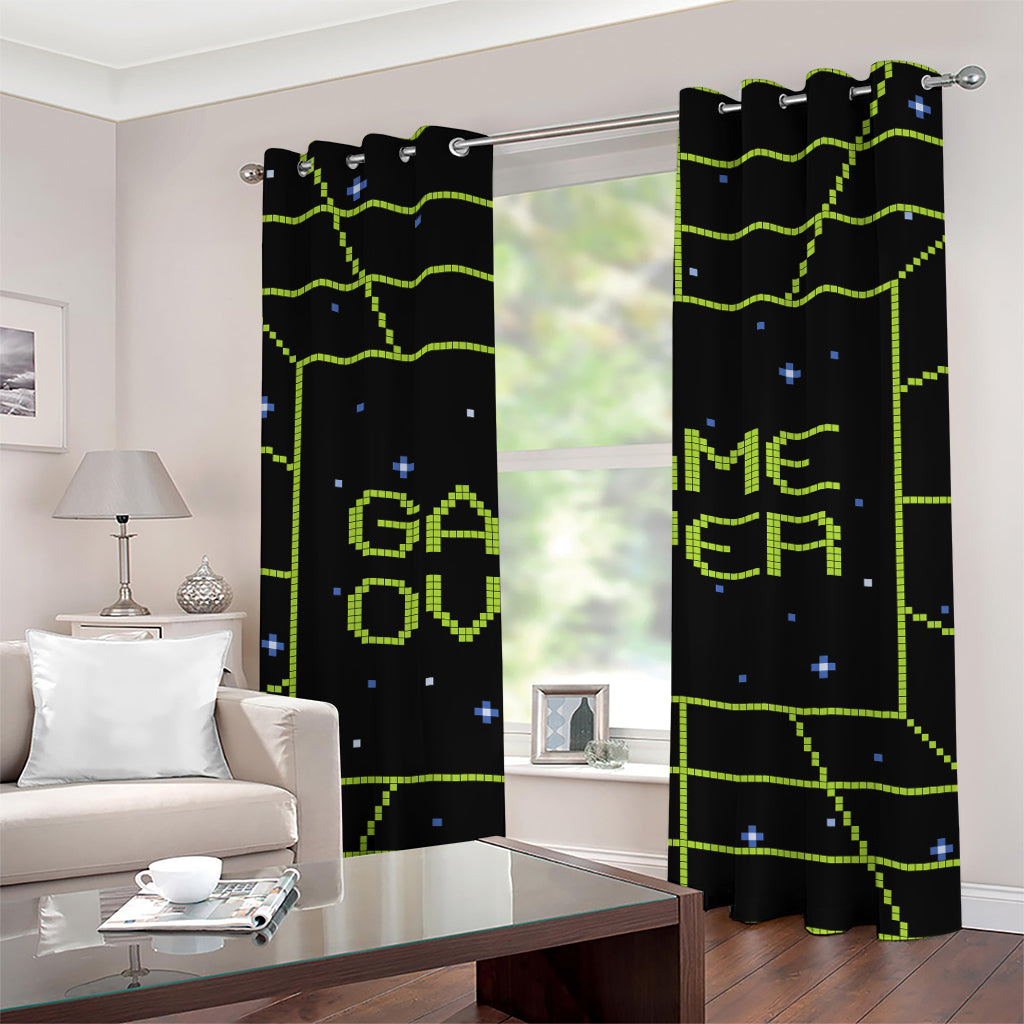 8-Bit Game Over Print Grommet Curtains