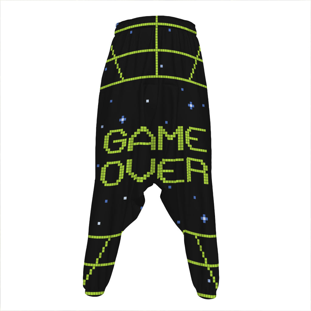 8-Bit Game Over Print Hammer Pants