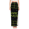 8-Bit Game Over Print High Slit Maxi Skirt
