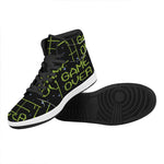 8-Bit Game Over Print High Top Leather Sneakers