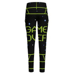 8-Bit Game Over Print High-Waisted Pocket Leggings