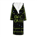 8-Bit Game Over Print Hooded Bathrobe