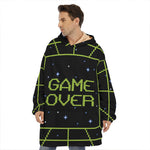8-Bit Game Over Print Hoodie Blanket