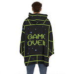 8-Bit Game Over Print Hoodie Blanket