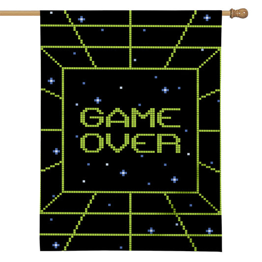 8-Bit Game Over Print House Flag
