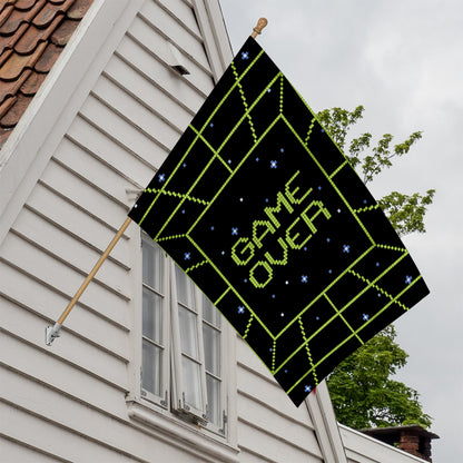 8-Bit Game Over Print House Flag