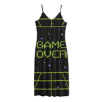 8-Bit Game Over Print Jersey Midi Cami Dress