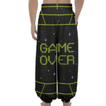 8-Bit Game Over Print Lantern Pants