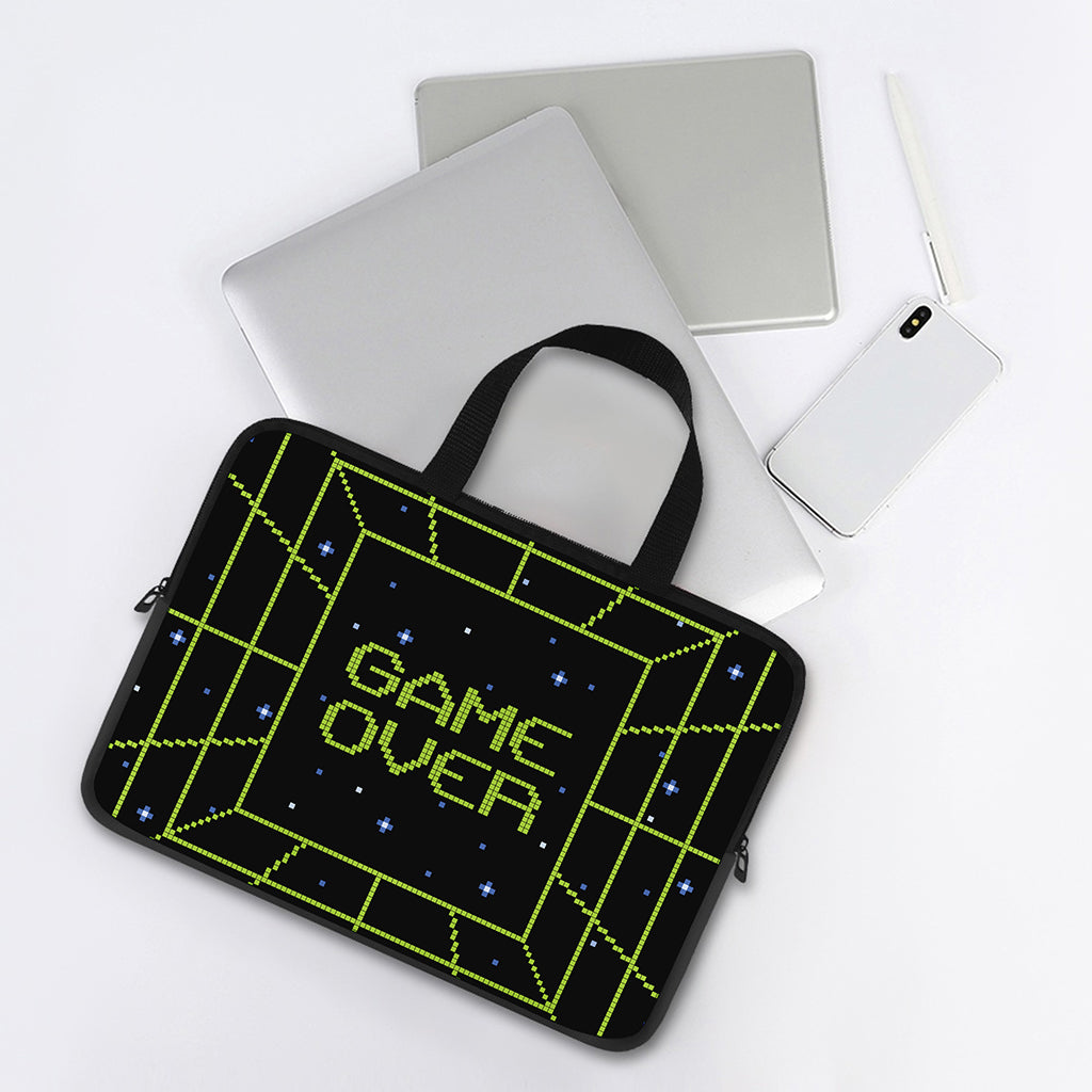 8-Bit Game Over Print Laptop Sleeve With Handle