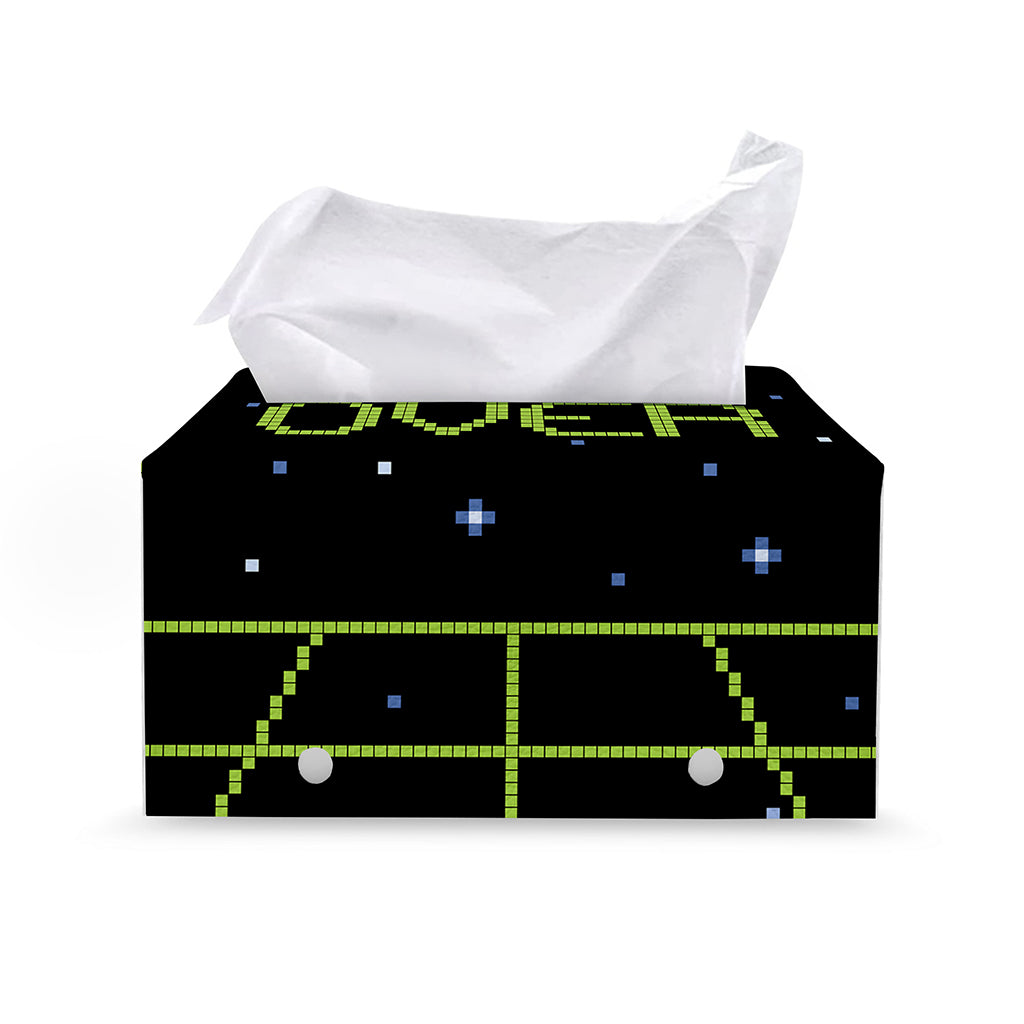 8-Bit Game Over Print Leather Tissue Box Cover