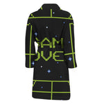 8-Bit Game Over Print Men's Bathrobe