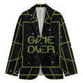 8-Bit Game Over Print Men's Blazer