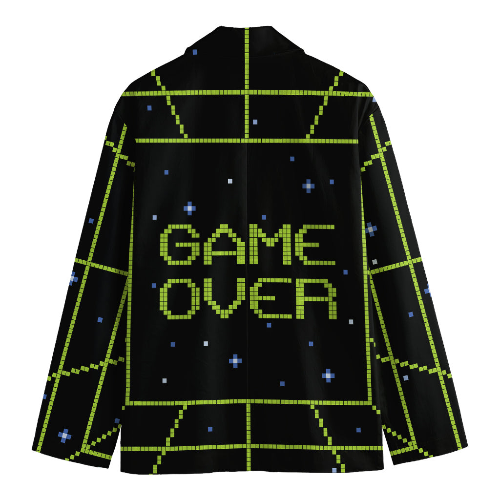 8-Bit Game Over Print Men's Blazer