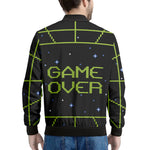 8-Bit Game Over Print Men's Bomber Jacket