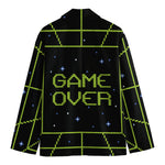 8-Bit Game Over Print Men's Cotton Blazer