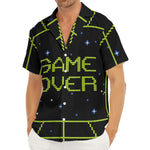 8-Bit Game Over Print Men's Deep V-Neck Shirt