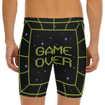 8-Bit Game Over Print Men's Long Boxer Briefs