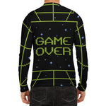 8-Bit Game Over Print Men's Long Sleeve Rash Guard