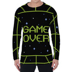 8-Bit Game Over Print Men's Long Sleeve T-Shirt