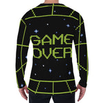 8-Bit Game Over Print Men's Long Sleeve T-Shirt
