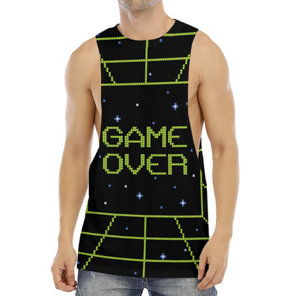 8-Bit Game Over Print Men's Muscle Tank Top