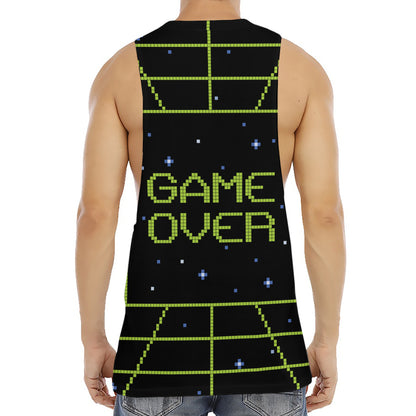 8-Bit Game Over Print Men's Muscle Tank Top